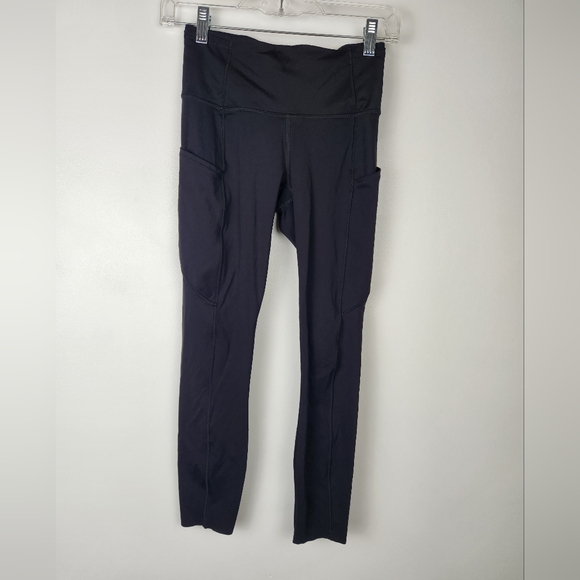 lululemon athletica Pants - Lululemon Fast And Free Tights Black Size 4 Cropped